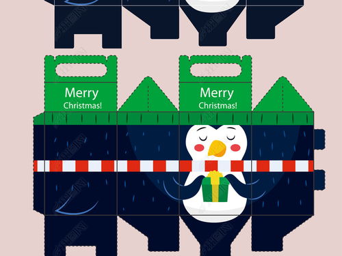 圣誕禮物包裝設計靈感 兒童食品包裝的動漫卡通圖案紙盒設計指南與圖片下載資源